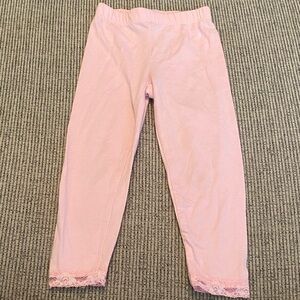 ⭐ 4 for $10 ⭐ - Pink Lace Trim Leggings
